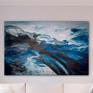 Original Art. Seascape Painting. Abstract Painting. Abstract Art.Blue Painting.Landscape Painting. Abstract Landscape.Canvas Art. Home Decor