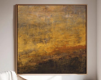Copper artwork , Color field painting , Gold copper abstract painting , Copper abstract art , Abstract expressionism Modern wall decor