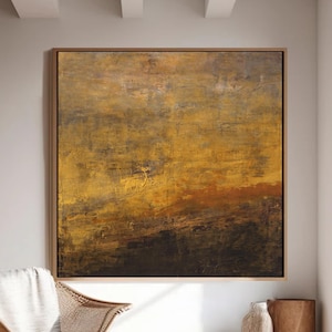 Oversized abstract art, Gold abstract wall art, Oversized wall art, Oversized gold painting, Gold luxury abstract art, Gold painting