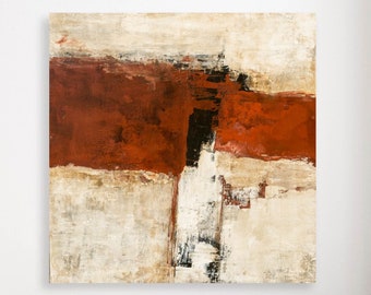 Terracotta Abstract Print, Warm Texture Wall Art