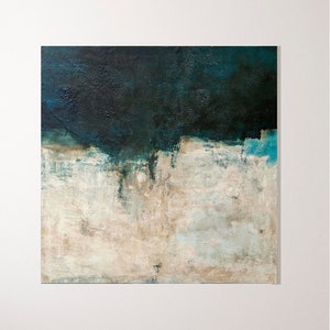 Dark Green Wall Art, Emerald Green Decor, Large Abstract Painting Green, Wall Art Abstract, Abstract Painting on Canvas, Living Room Decor