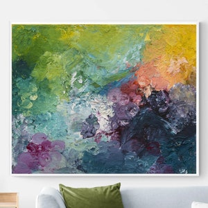 Textured and colorful abstract painting, Large colorful painting, Colorful textured painting on canvas, Colorful painting, Textured painting