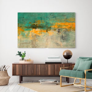 Large canvas art, Narrow wall art, Long narrow art,  Over Bed Wall Decor, horizontal wall art, Canvas wall art, Original painting, Artworks
