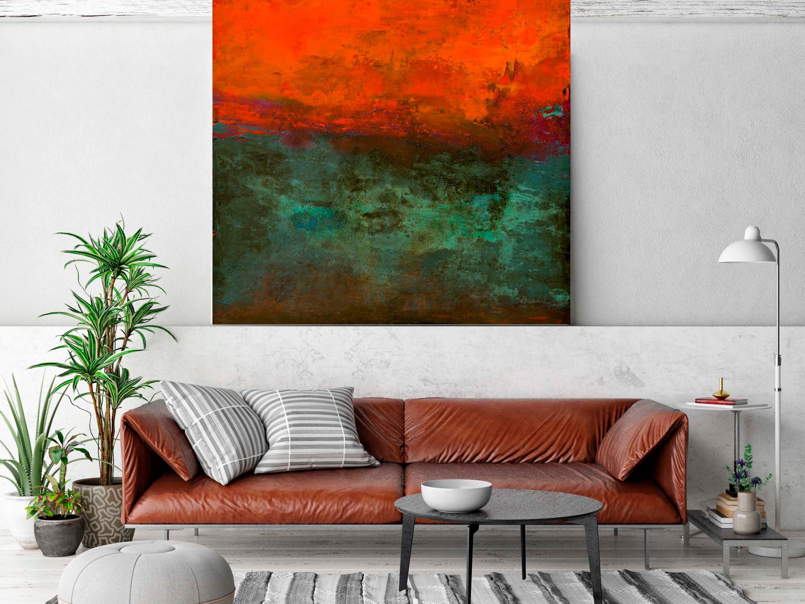 Burnt Orange Wall Art Large Mark Rothko Style Wall Art Burnt Etsy