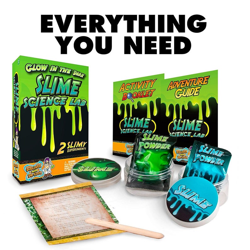 Slime Making Kit Glow in the Dark Slime Science Kit Classic Etsy