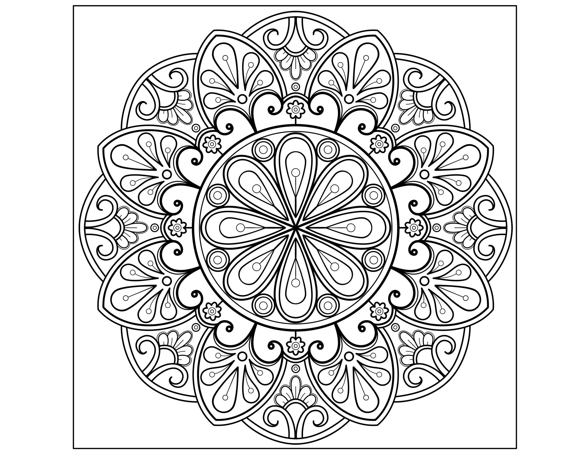 125 Pages Adult Coloring Book PDF Adult Mandala Coloring Book Etsy Canada