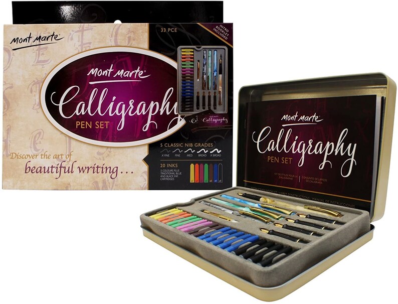 Calligraphy Set 33 Piece Includes Calligraphy Pens Etsy
