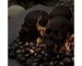 Halloween Fire Pit Skulls, Halloween Decoration For Fire Pits and Fireplaces Spooky and Scary Decor Gray - Set of 3