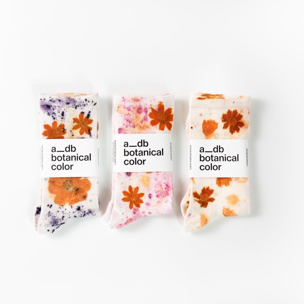 Flower Power Floral Print Cotton Crew Socks
