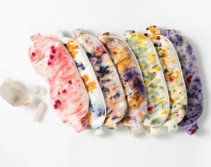 Abstract Botanically Dyed Silk Sleep Mask