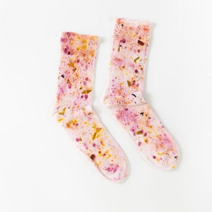 Abstract Bundle Dyed Cotton Crew Sock