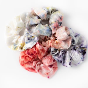 Botanically Dyed Silk Hair Scrunchie