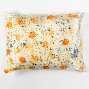 Silk Botanically Dyed Pillowcase Floral Print