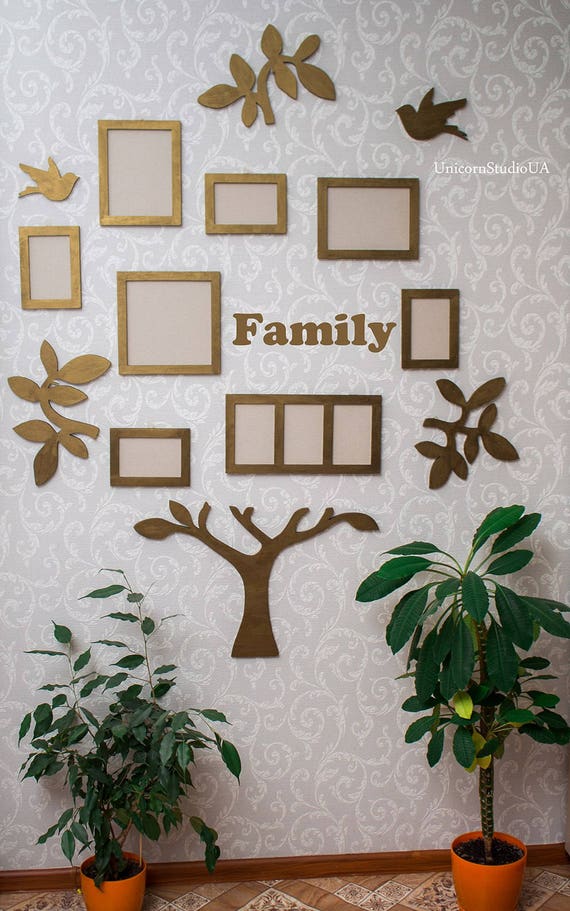 family tree picture frames wall