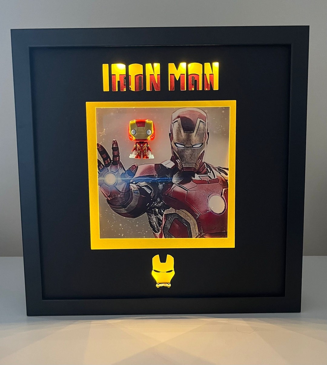 Iron Man Random Frame Marvel's Iron Man Funko Pocket Pop Light up Frame - Etsy UK