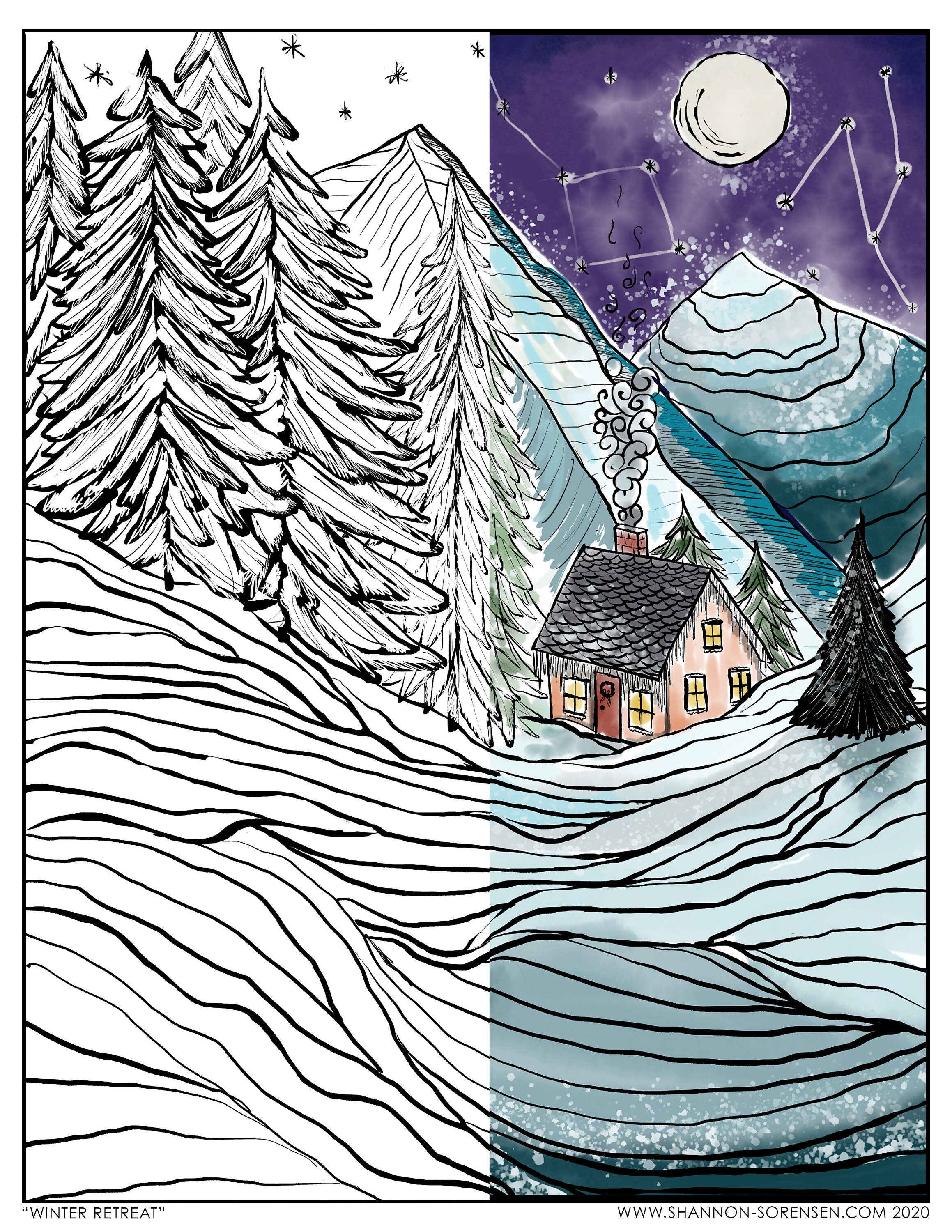 printable coloring pages coloring pages for adults digital etsy