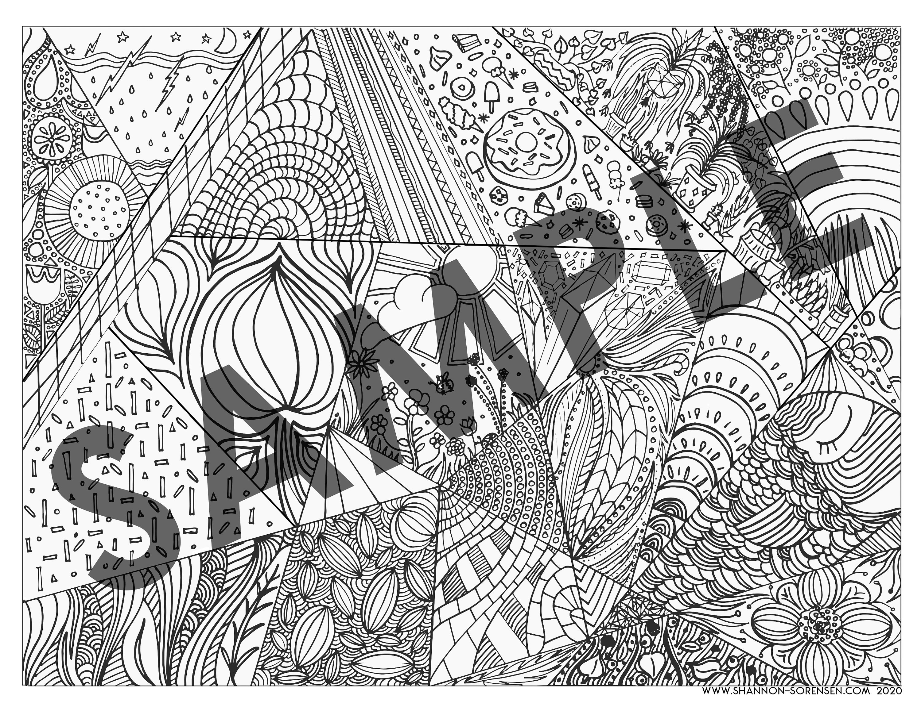 Detailed Coloring Page Printable Coloring Page Coloring Page | Etsy