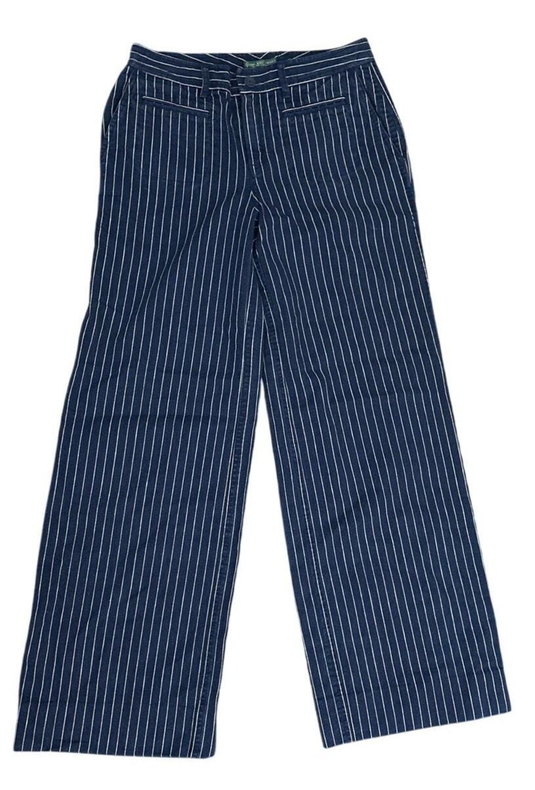 Ralph Lauren Railroad Stripe Wide Leg Denim Jeans 2 Y2K - Etsy