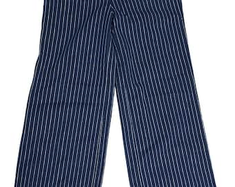 Ralph Lauren Railroad Stripe Wide Leg Denim Jeans 2 Y2K - Etsy