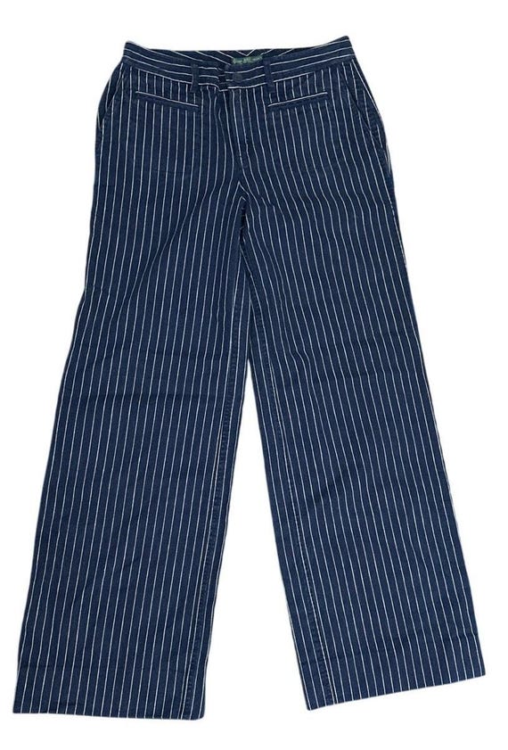 Ralph Lauren Railroad Stripe Wide Leg Denim Jeans 2 Y2K - Etsy