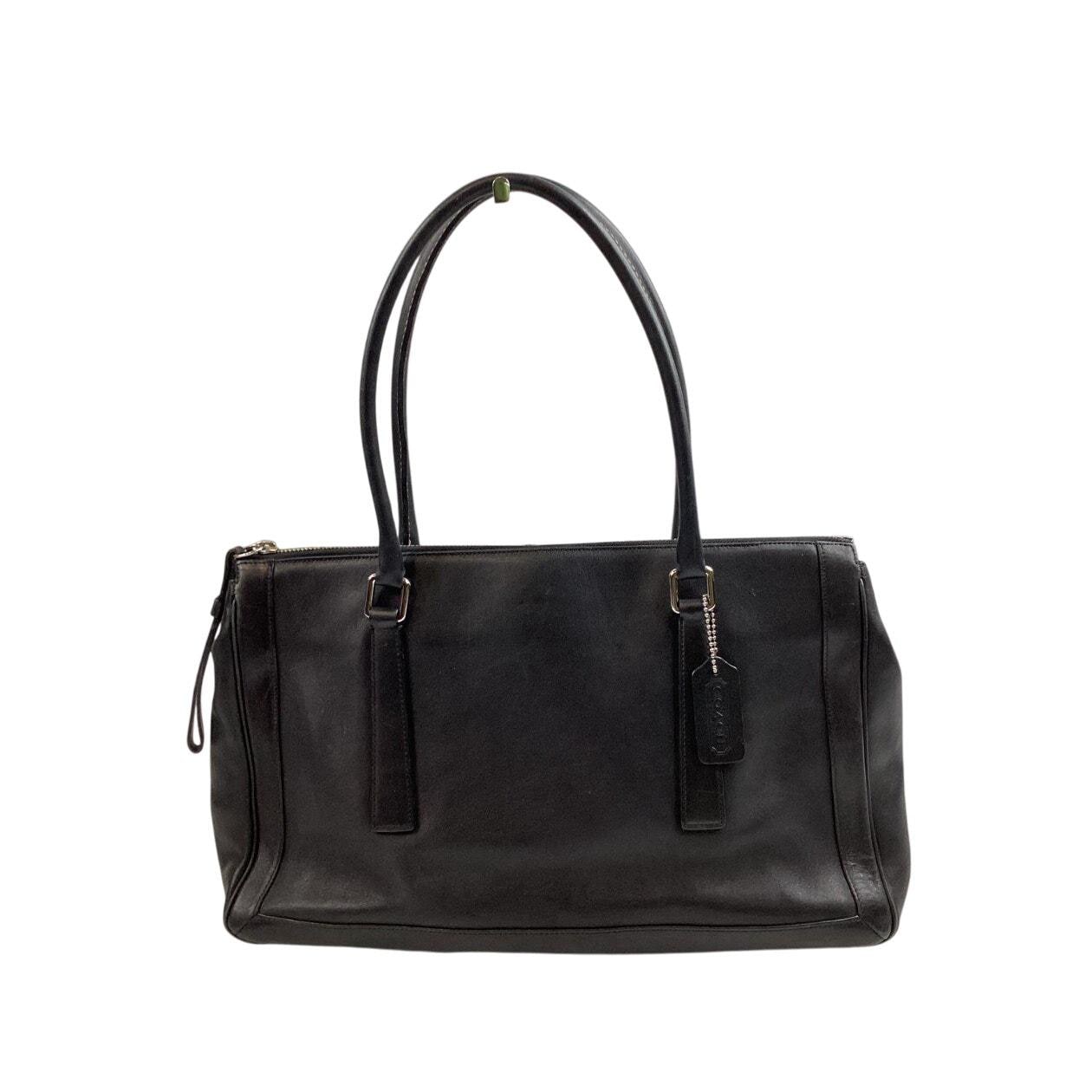 Vintage Coach 9420 Legacy Tote Black Glove-tanned Leather USA COA