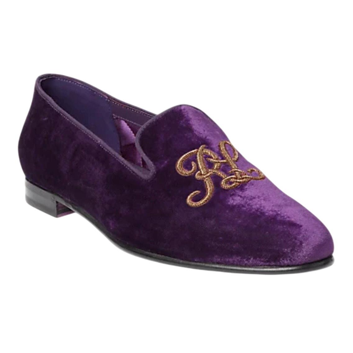 Ralph Lauren Purple Label Alonzo Velvet Slippers 39B Italy - Etsy