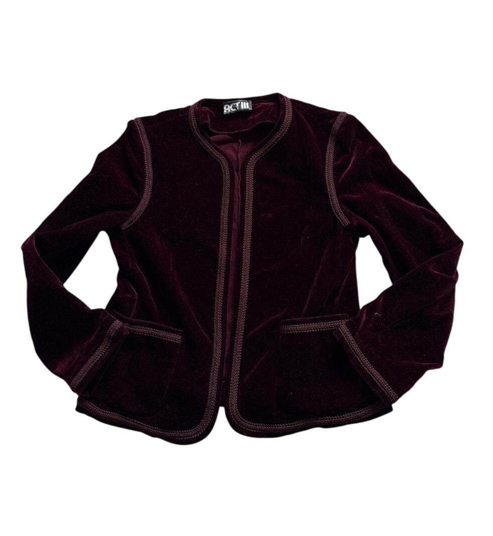 70s Purple Jacket Velvet - Etsy