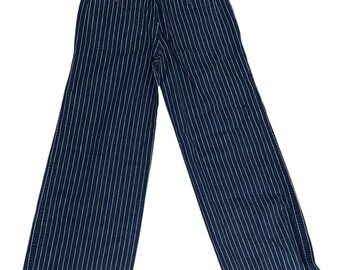 Ralph Lauren Railroad Stripe Wide Leg Denim Jeans 2 Y2K - Etsy