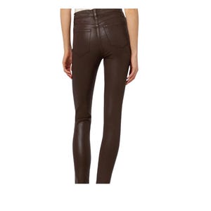 Joe's Jeans The Charlie hoge taille gecoate skinny enkelmaat 28 bruin mokka rijden afbeelding 10