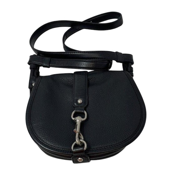 MICHAEL KORS ブラックショルダーバッグ Michael Kors Jamie Black Leather Saddle Crossbody Bag - Etsy