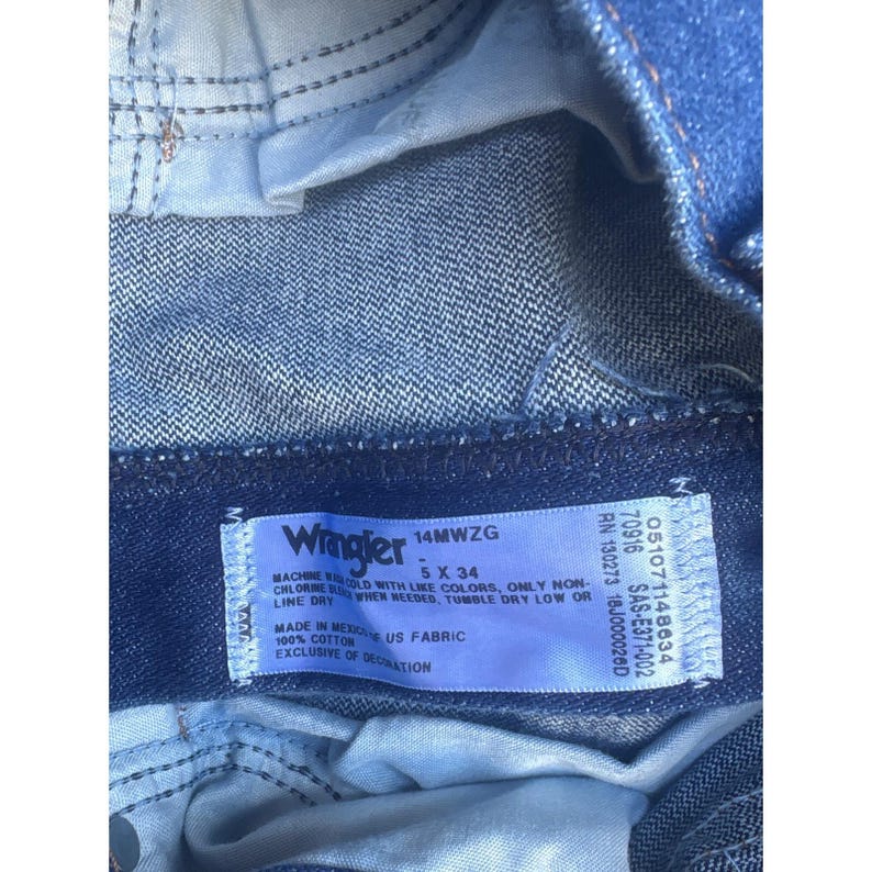 Wrangler 14MWZG Cowboy Cut Jeans 1990s - 2000s Vintage Dark Indigo Bild 3