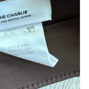 Joe's Jeans The Charlie hoge taille gecoate skinny enkelmaat 28 bruin mokka rijden afbeelding 4