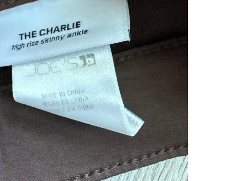 Joe's Jeans The Charlie hoge taille gecoate skinny enkelmaat 28 bruin mokka rijden afbeelding 4