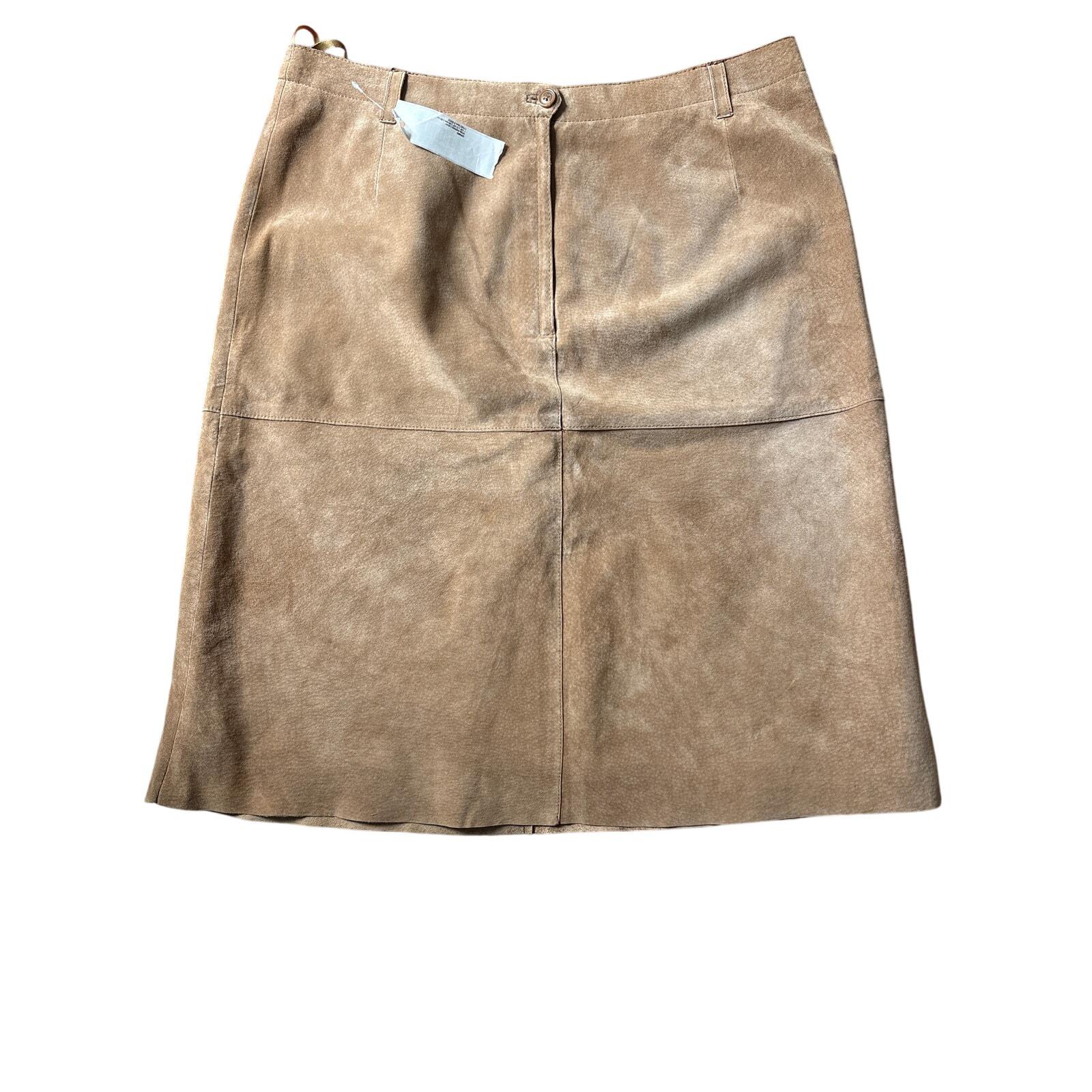 Women's Isaac Mizrahi for Target Tan Leather Skirt Size 12 - Etsy
