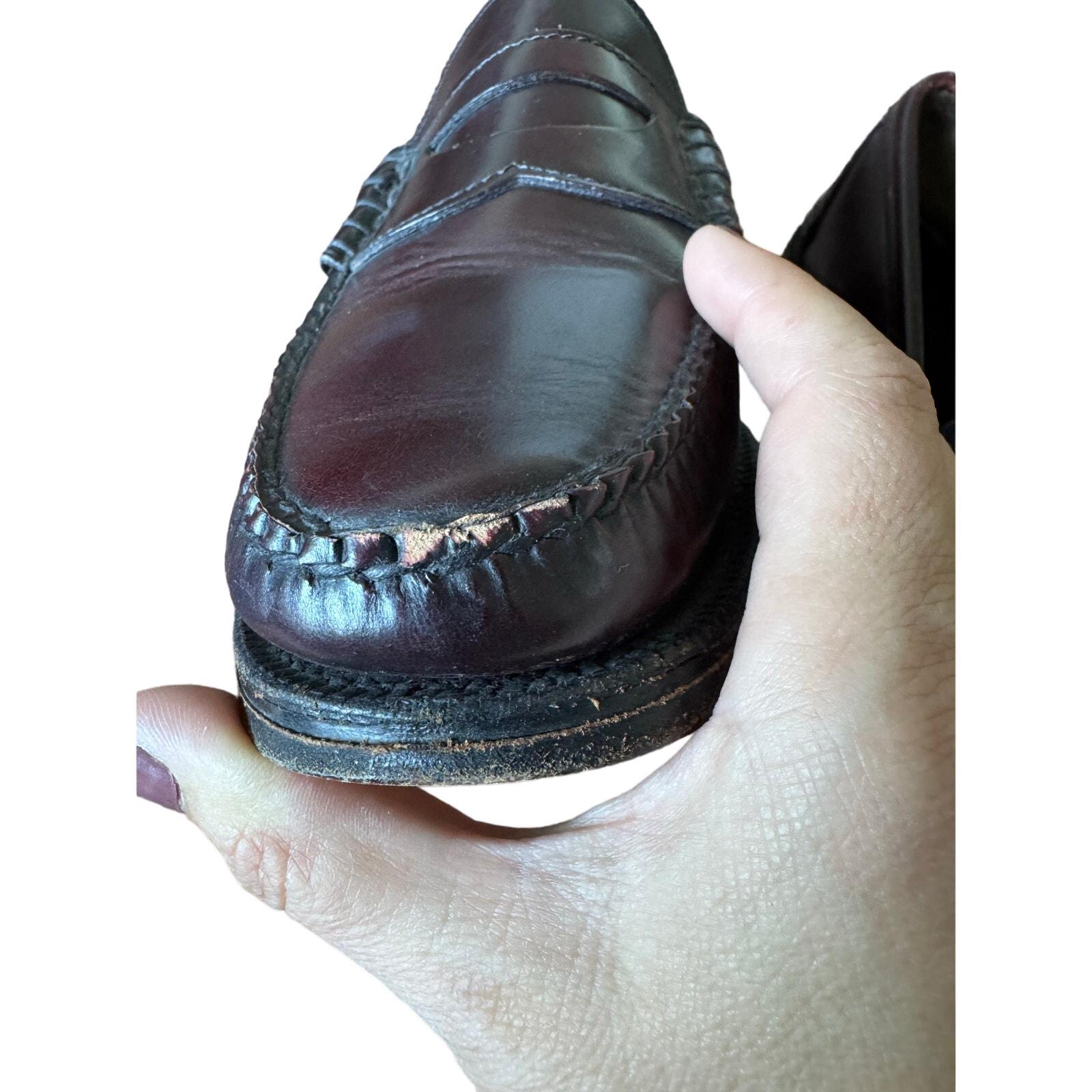 Johnston & Murphy Aristocraft Penny Loafers Burgundy Leather Size 8 EUC Johnston & Murphy Aristocraft Cordovan Dark Wine Penny  main image 2