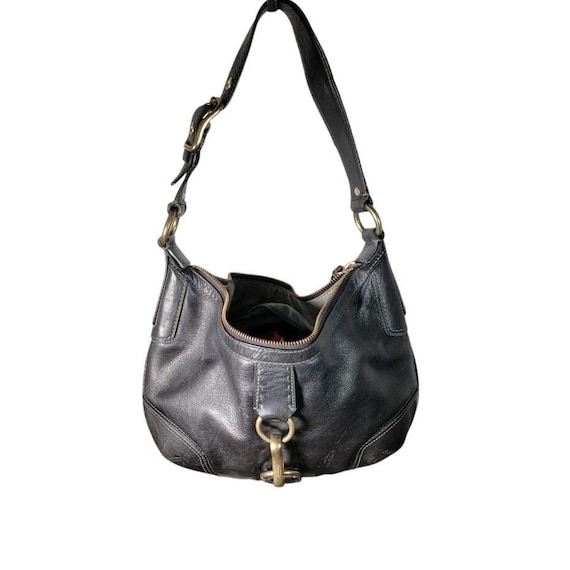バッグ Vintage Coach Steampunk Shoulder Bags Coach Black Leather Shoulder Bag Brass Hardware Vintage - Etsy Canada