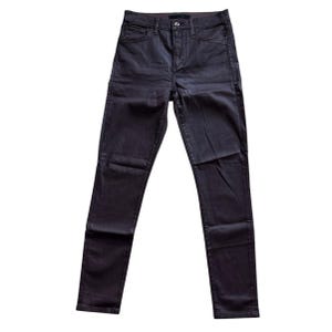 Joe's Jeans The Charlie hoge taille gecoate skinny enkelmaat 28 bruin mokka rijden afbeelding 1