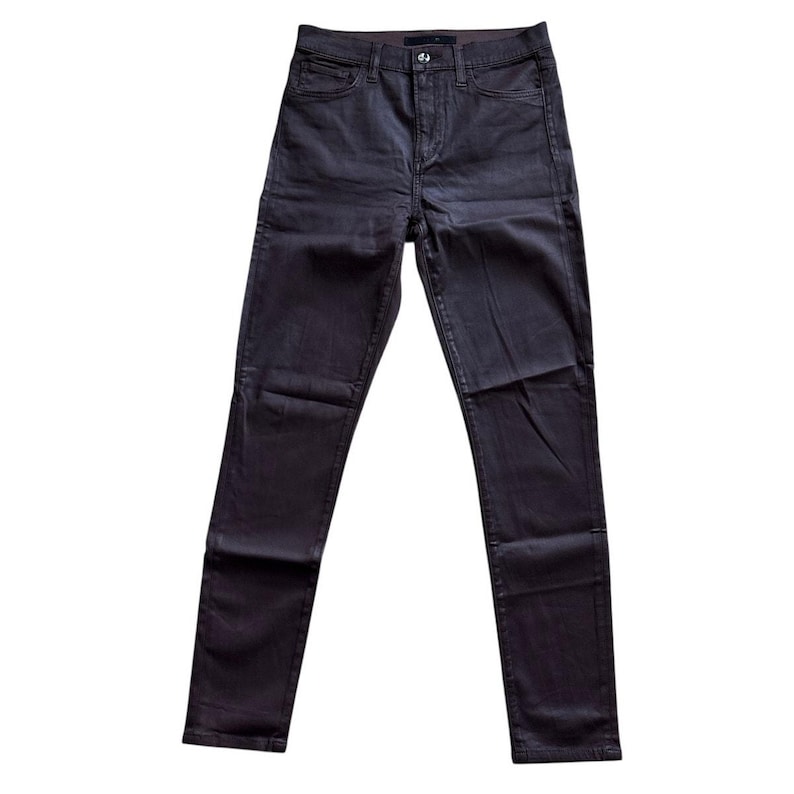 Joe's Jeans The Charlie hoge taille gecoate skinny enkelmaat 28 bruin mokka rijden afbeelding 1