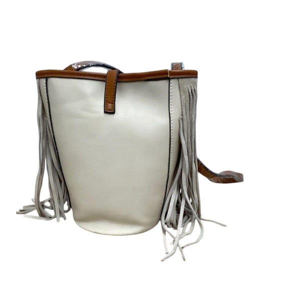 Street Level Fringe Bucket Bag NWT Leather Boho Western  display picture 3