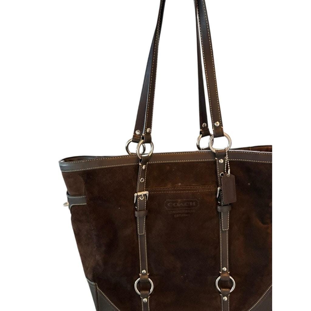 バッグ vintage coach old Suede BOSTON BAG Vintage Suede Coach Purse - Gem