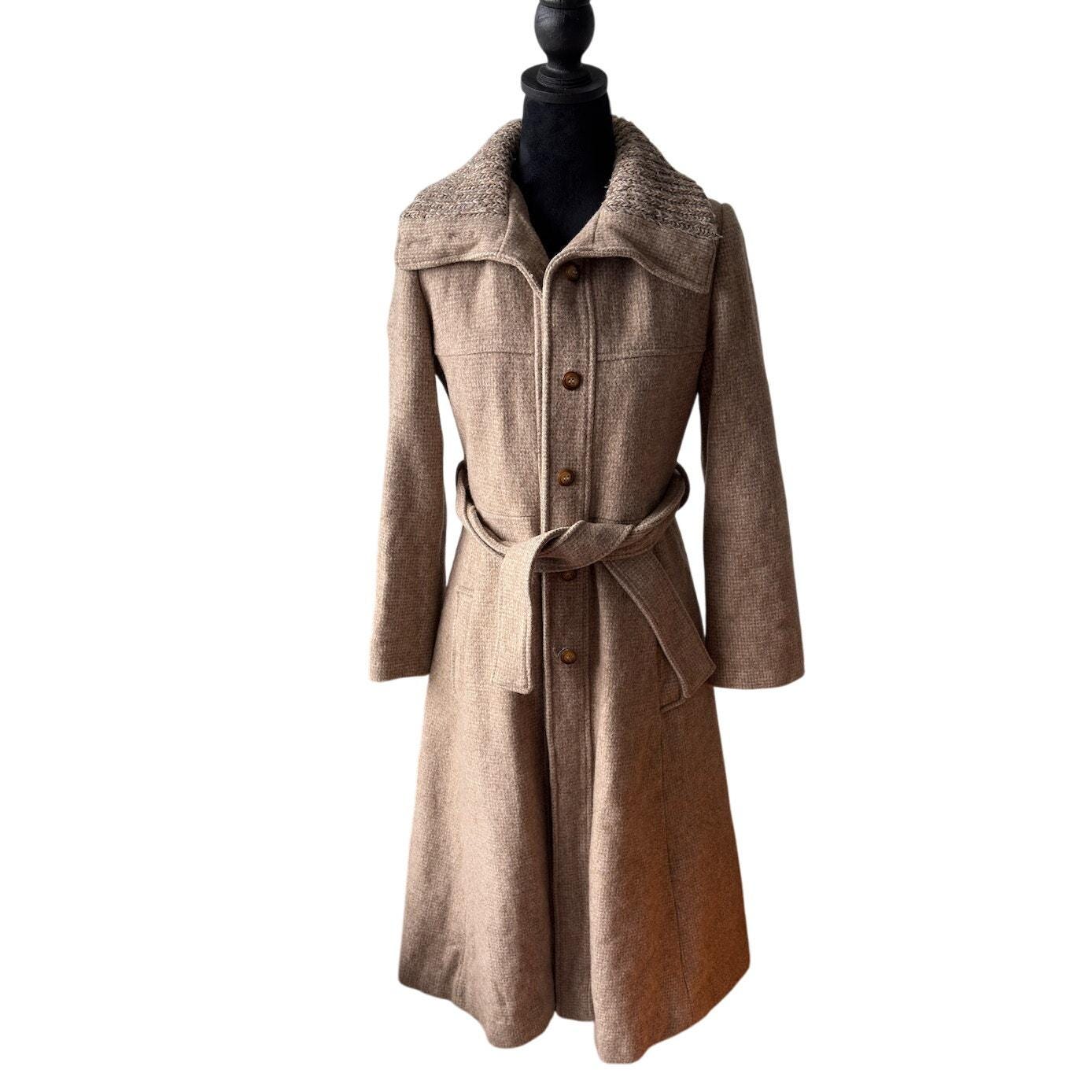 70s Belted Wool Coat - Etsy 70s Belted Wool Coat - Etsy