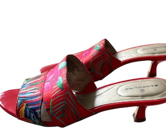 Bandolino Tropical Floral Summer Slide Sandals Women's 7.5