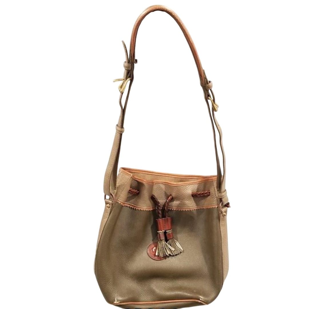 RARE Vintage Dooney and Bourke Drawstring Bucket Bag, W  display picture 2