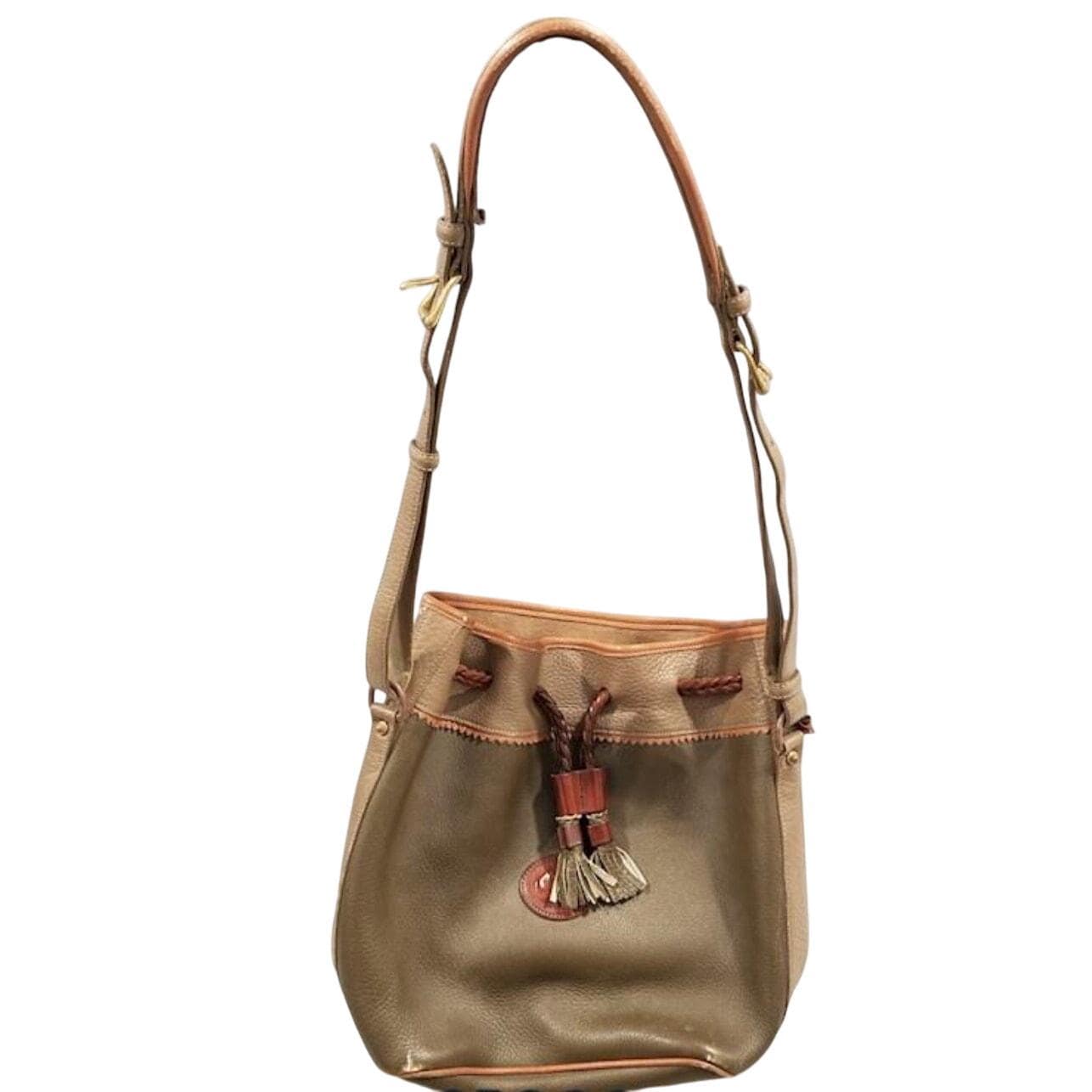 Vintage Dooney Bourke Plaid Bucket Bag Drawstring Equestrian Rare Dooney & Bourke Plaid Bags & Bucket & Drawstring Bag  main image 2