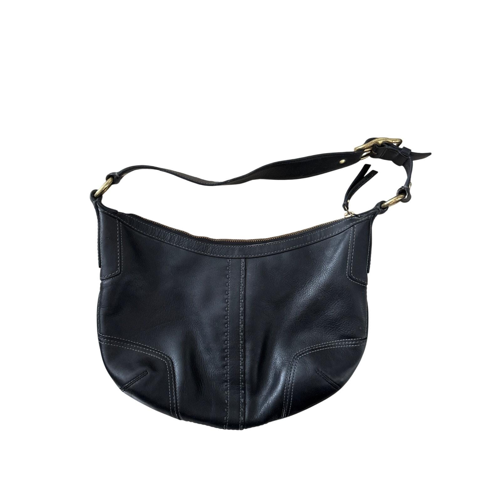Coach Hampton Hobo Bag Black Glove Leather Horsebit Hardware - Etsy