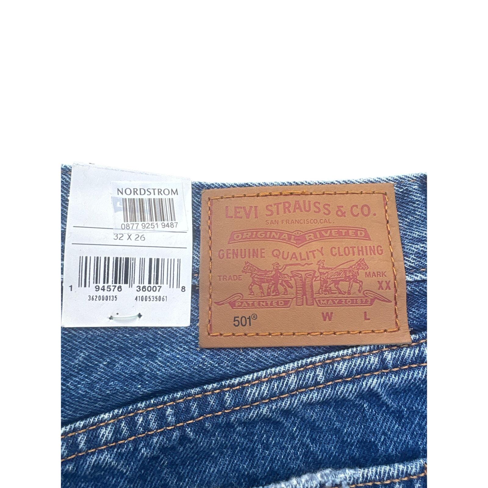 レディース W32 L26 リーバイス ダメージ加工 破れジーンズ 新品タグ 