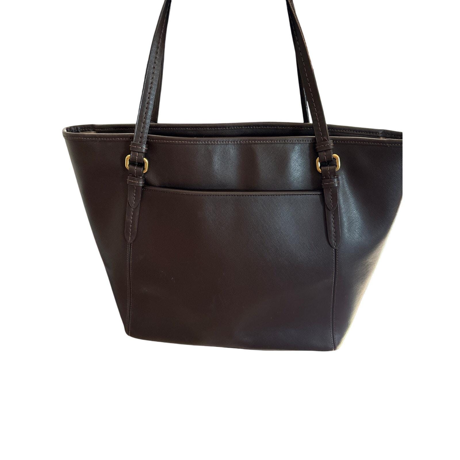 Coach Peyton Leather Tote Bag F27349 Brown Shoulder Shopper Purse 