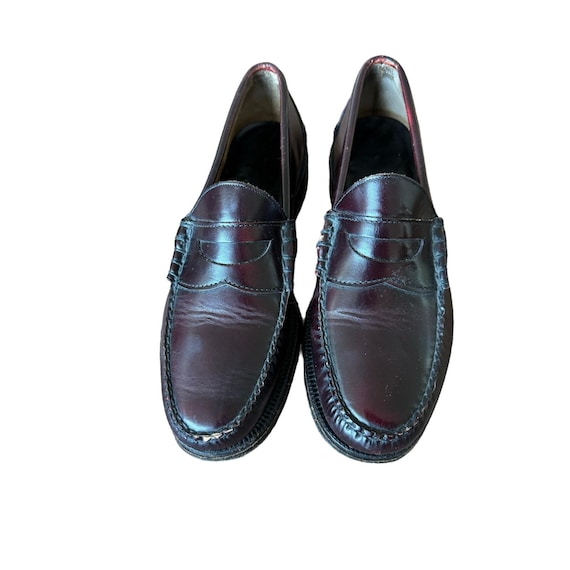 Johnston & Murphy Aristocraft Penny Loafers 8 Burgundy - Etsy
