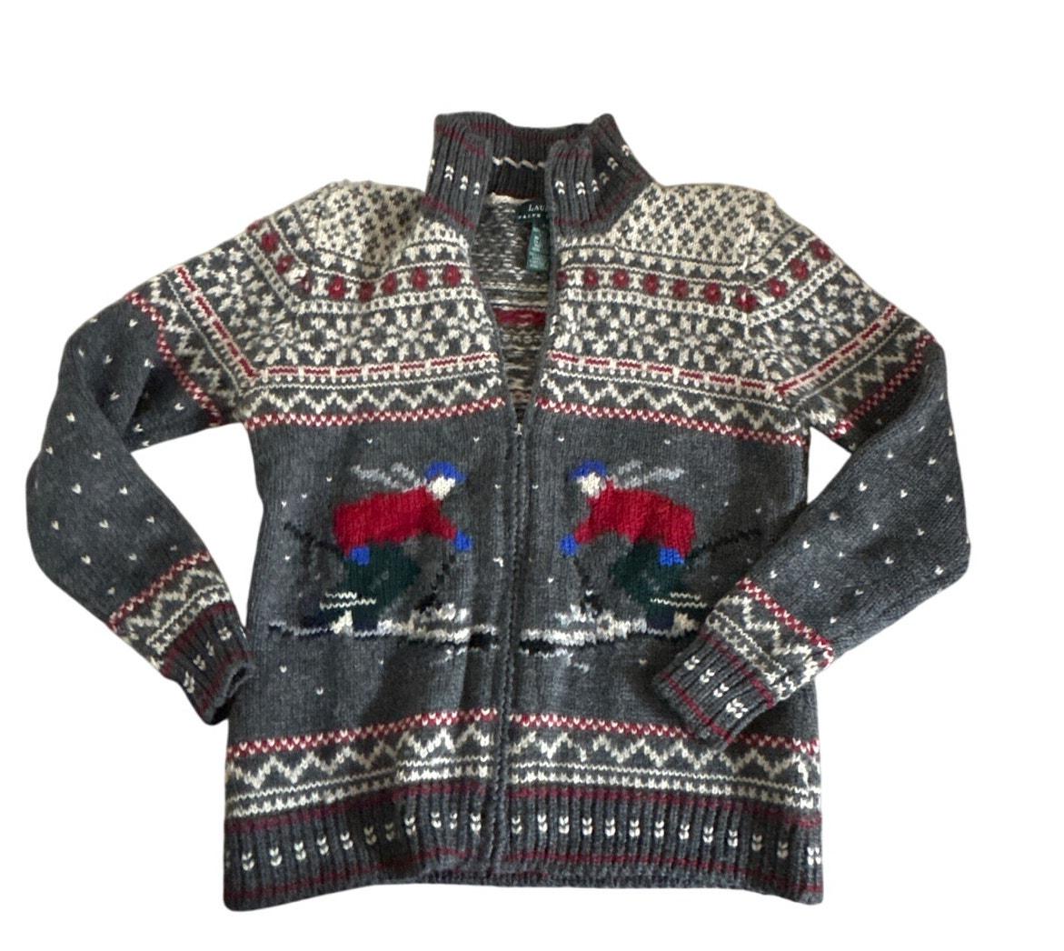 Ralph Lauren Vintage Wool Ski Sweater Fair Isle Graphic - Etsy Canada