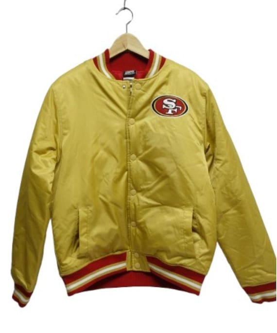 RARE Vintage 49ers Gold Satin Jacket – Youth Size 18/20, Rare San